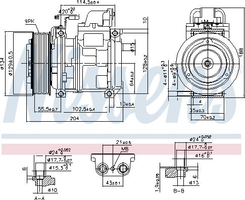 Nissens 890023 - Компрессор кондиционера parts5.com