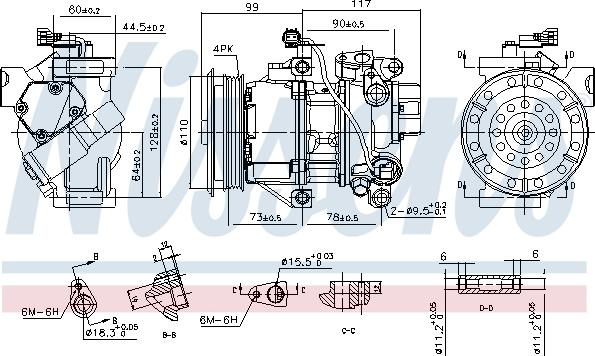 Nissens 890145 - Компрессор кондиционера parts5.com