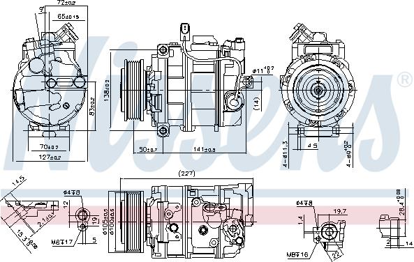 Nissens 890173 - Compressor, air conditioning parts5.com