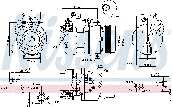 Nissens 89080 - Компрессор кондиционера parts5.com