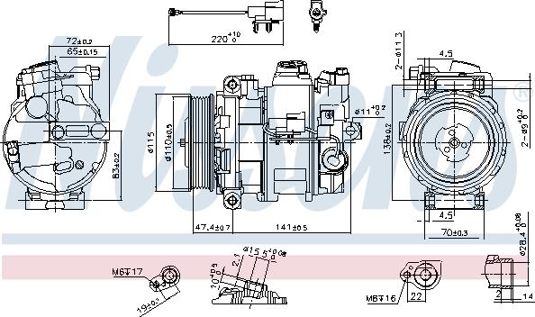 Nissens 890306 - Компрессор кондиционера parts5.com