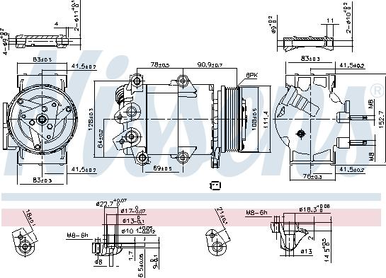 Nissens 890321 - Компрессор кондиционера parts5.com