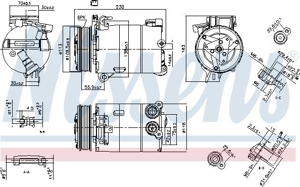 Nissens 890213 - Compressor, air conditioning parts5.com