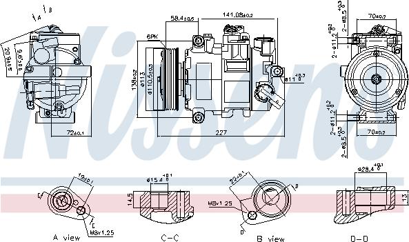 Nissens 890757 - Компрессор кондиционера parts5.com