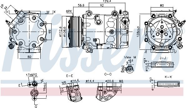 Nissens 890780 - Компрессор кондиционера parts5.com