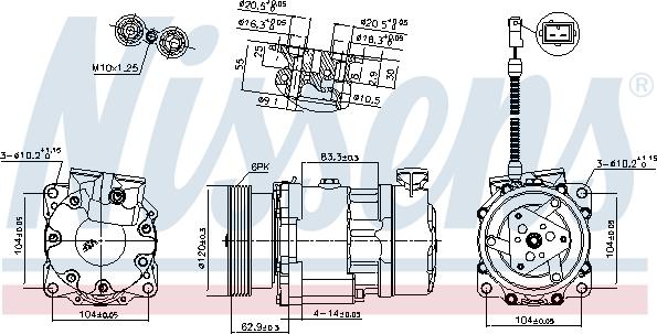 Nissens 89193 - Компрессор кондиционера parts5.com