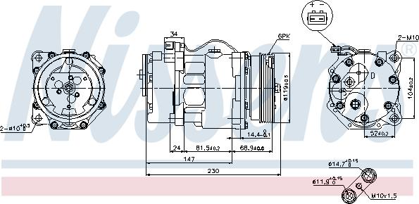 Nissens 89165 - Compressor, air conditioning parts5.com