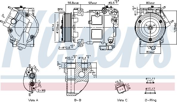 Nissens 891094 - Компрессор кондиционера parts5.com