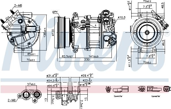 Nissens 891004 - Компрессор кондиционера parts5.com