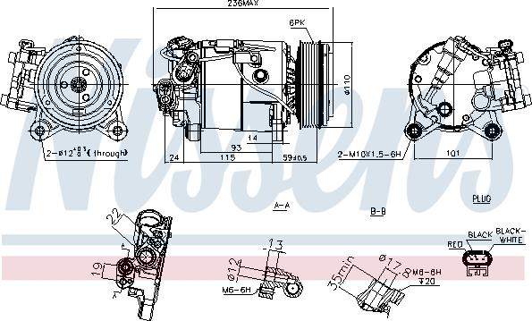 Nissens 891019 - Компрессор кондиционера parts5.com