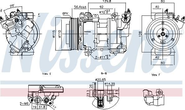 Nissens 891016 - Компрессор кондиционера parts5.com