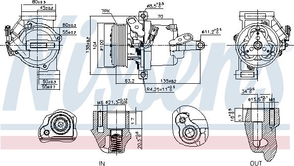 Nissens 891074 - Компрессор кондиционера parts5.com