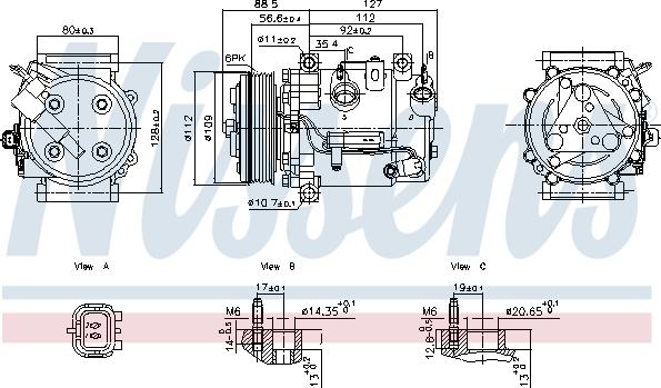 Nissens 891201 - Компрессор кондиционера parts5.com