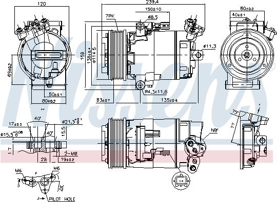 Nissens 89346 - Компрессор кондиционера parts5.com