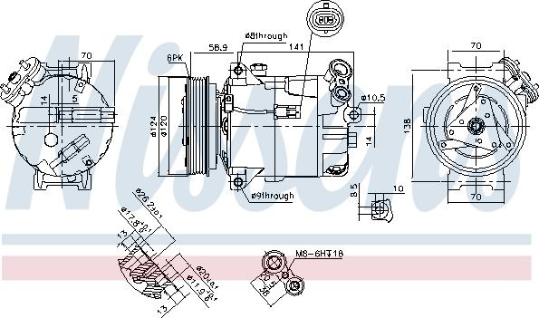 Nissens 89343 - Компрессор кондиционера parts5.com