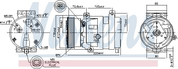 Nissens 89218 - Compresor, aire acondicionado parts5.com