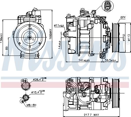 Nissens 89223 - Компрессор кондиционера parts5.com