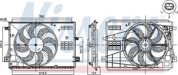 Nissens 85973 - Вентилятор, охлаждение двигателя parts5.com