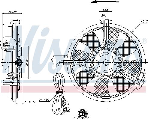 Nissens 85519 - Вентилятор, охлаждение двигателя parts5.com