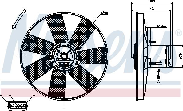 Nissens 85538 - Вентилятор, охлаждение двигателя parts5.com