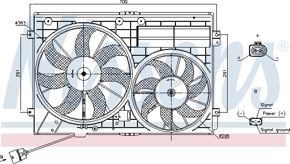 Nissens 85643 - Вентилятор, охлаждение двигателя parts5.com