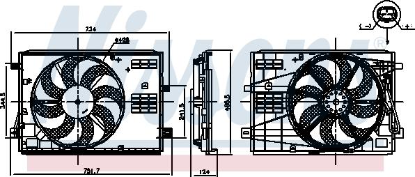 Nissens 850007 - Вентилятор, охлаждение двигателя parts5.com