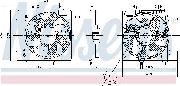 Nissens 850087 - Вентилятор, охлаждение двигателя parts5.com