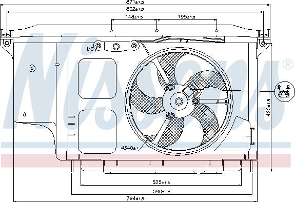 Nissens 85007 - Вентилятор, охлаждение двигателя parts5.com