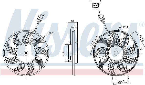 Nissens 85866 - Вентилятор, охлаждение двигателя parts5.com