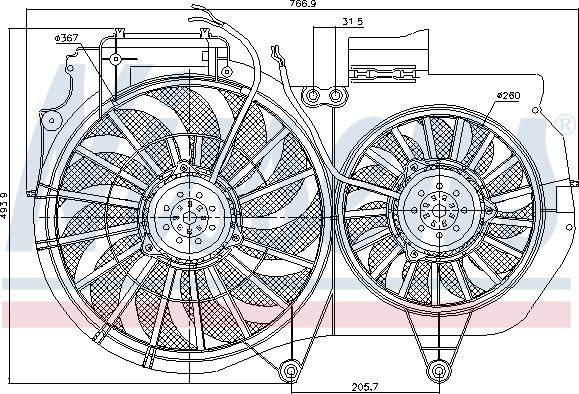 Nissens 85247 - Вентилятор, охлаждение двигателя parts5.com