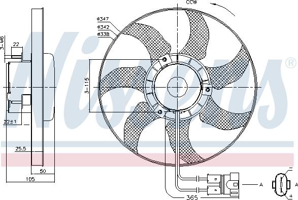 Nissens 85749 - Вентилятор, охлаждение двигателя parts5.com