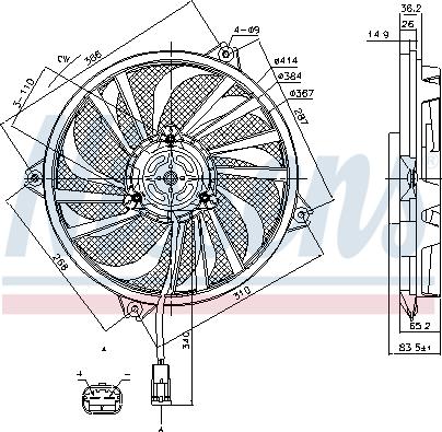 Nissens 85789 - Вентилятор, охлаждение двигателя parts5.com