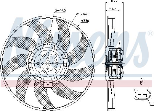 Nissens 85727 - Вентилятор, охлаждение двигателя parts5.com