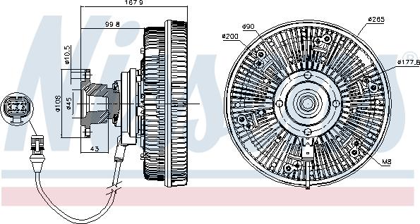 Nissens 86037 - Сцепление, вентилятор радиатора parts5.com