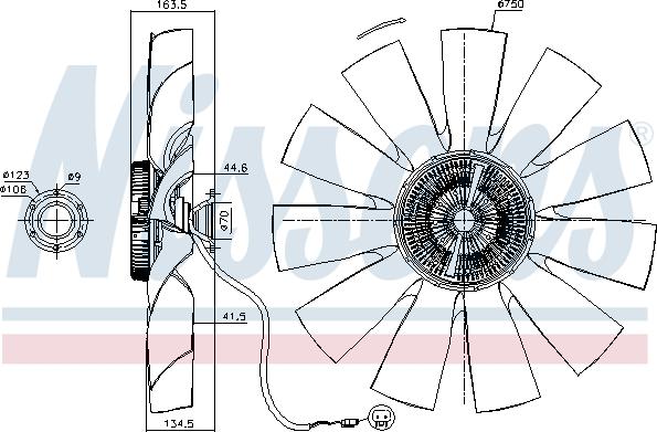 Nissens 86029 - Сцепление, вентилятор радиатора parts5.com