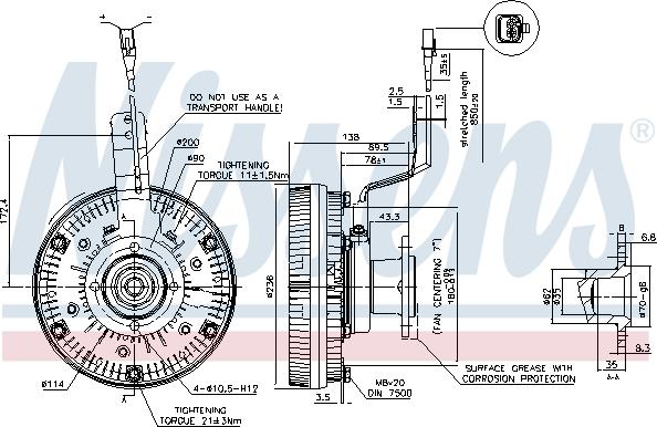 Nissens 86079 - Сцепление, вентилятор радиатора parts5.com