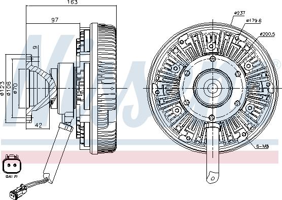 Nissens 86106 - Сцепление, вентилятор радиатора parts5.com