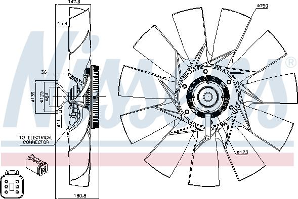 Nissens 86131 - Сцепление, вентилятор радиатора parts5.com