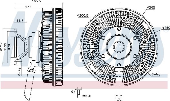 Nissens 86231 - Сцепление, вентилятор радиатора parts5.com