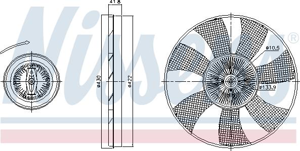 Nissens 86220 - Сцепление, вентилятор радиатора parts5.com