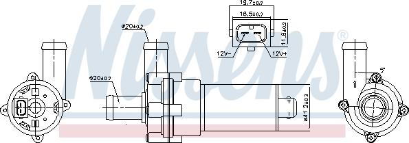 Nissens 831054 - Водяной насос parts5.com