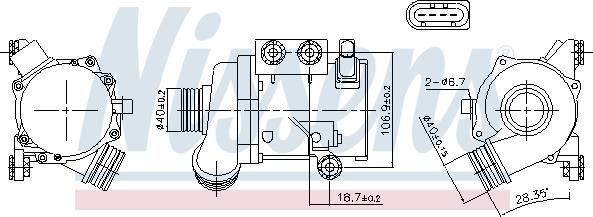 Nissens 831076 - Водяной насос parts5.com