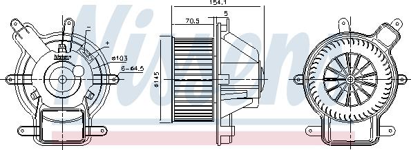 Nissens 87464 - Вентилятор салона parts5.com