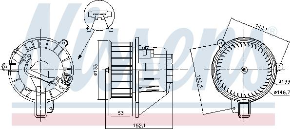 Nissens 87546 - Вентилятор салона parts5.com