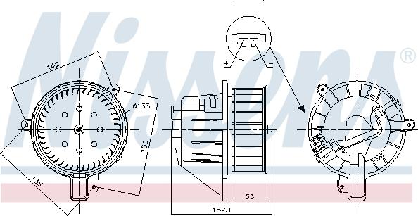 Nissens 87547 - Вентилятор салона parts5.com