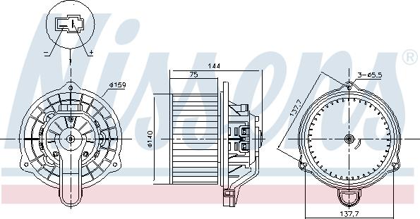 Nissens 87568 - Вентилятор салона parts5.com