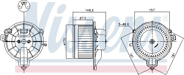 Nissens 87572 - Вентилятор салона parts5.com