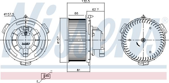 Nissens 87650 - Вентилятор салона parts5.com