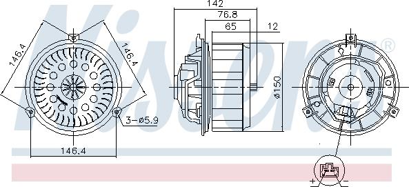 Nissens 87623 - Вентилятор салона parts5.com