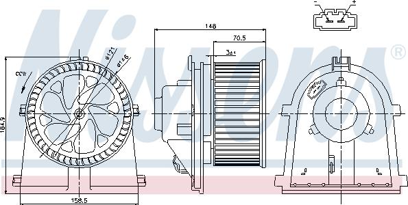 Nissens 87022 - Вентилятор салона parts5.com